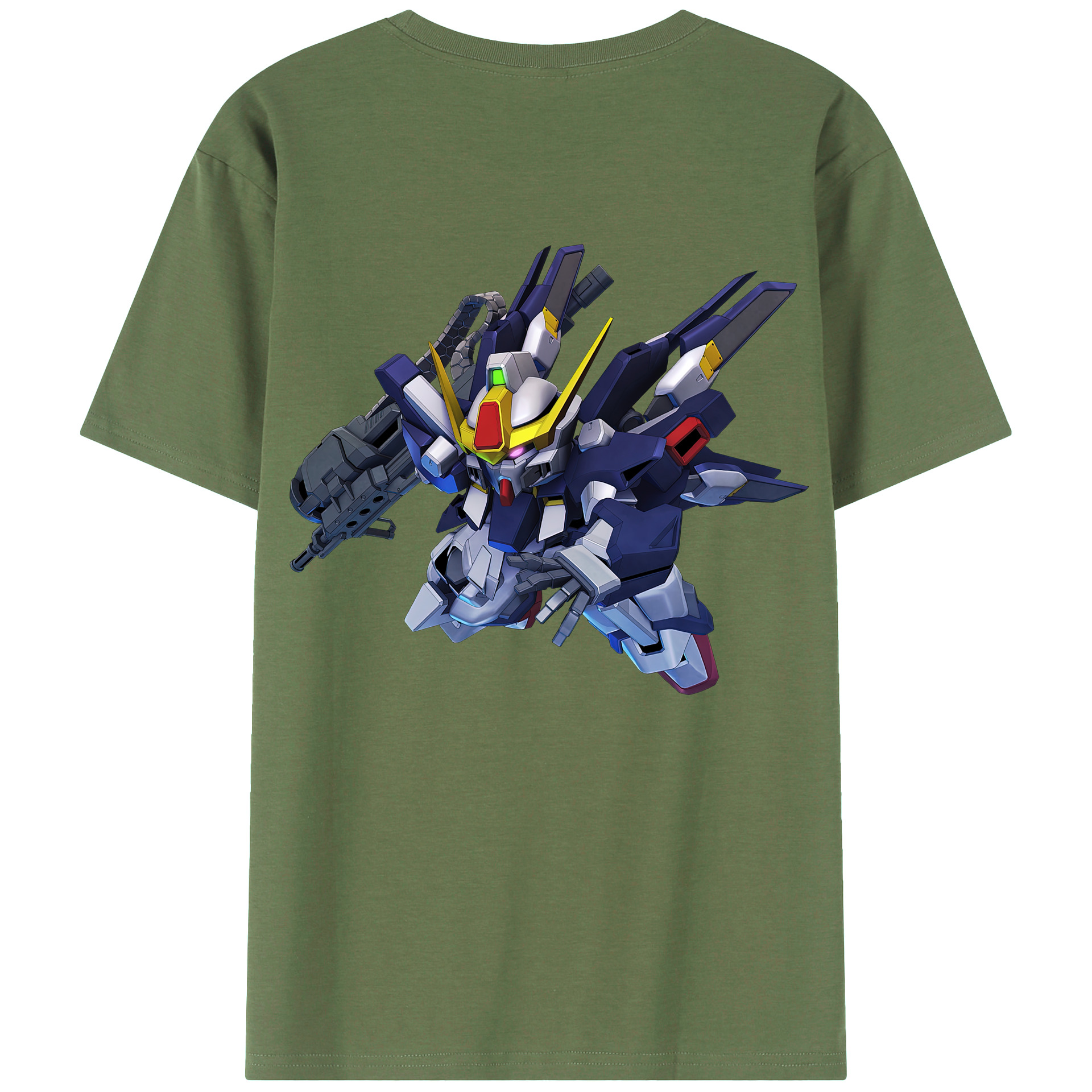 （画像用） 機動戦士ガンダム Mobile Suit Gundam 綿100％ メンズ半袖Tシャツ（バックプリント） 通気性
